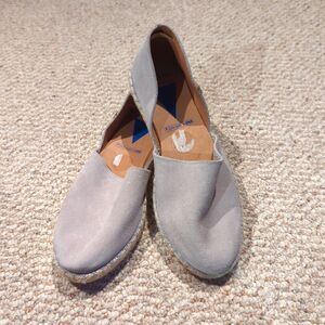 Verbenas Carmen Espadrille Flats Shoes Womens 39 US 8.5 Grey Suede